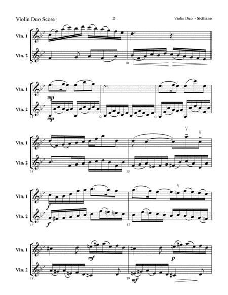 Bach Siciliano For Two Violins Page 2