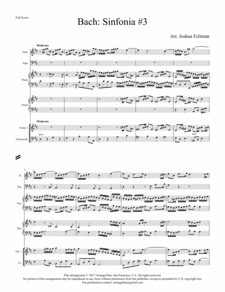 Bach Sinfonia 3 In Dm Bwv 789 Page 2