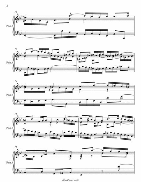 Bach Sinfonia No 14 In Bb Major Bwv 800 Page 2