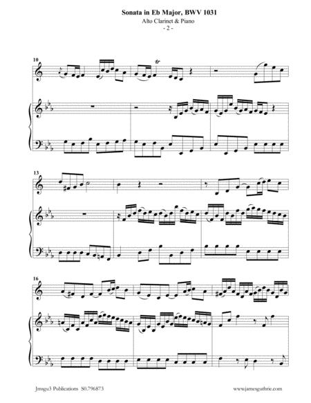 Bach Sonata Bwv 1031 For Alto Clarinet Piano Page 2