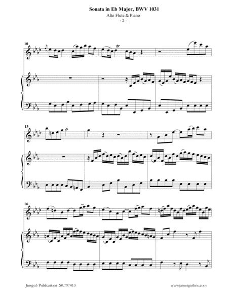 Bach Sonata Bwv 1031 For Alto Flute Piano Page 2