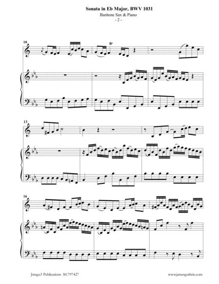 Bach Sonata Bwv 1031 For Baritone Sax Piano Page 2