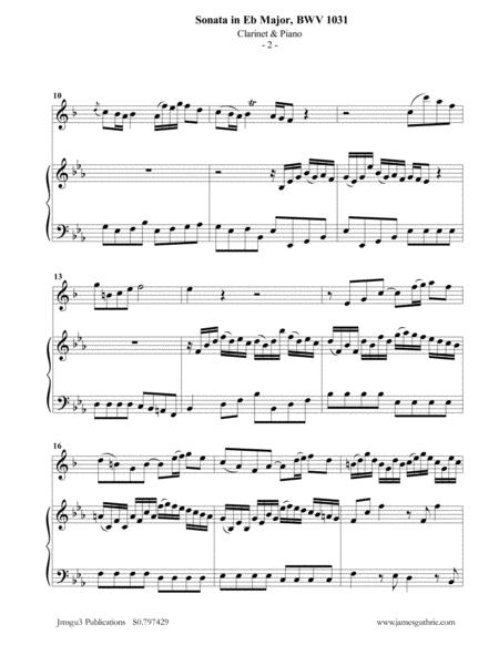 Bach Sonata Bwv 1031 For Clarinet Piano Page 2
