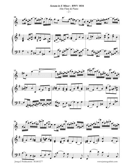 Bach Sonata Bwv 1034 For Alto Flute Piano Page 2