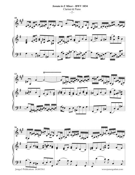 Bach Sonata Bwv 1034 For Clarinet Piano Page 2