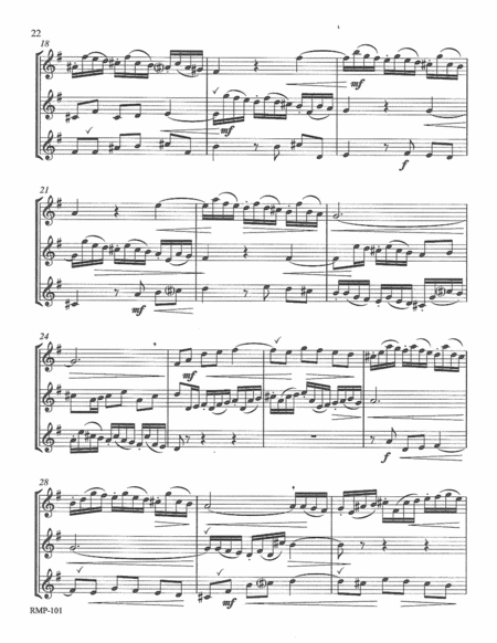 Bach Three Part Invention 7 For 3 Flutes Score Page 2