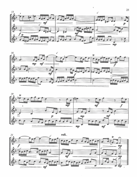 Bach Three Part Invention 8 For 3 Flutes Score Page 2
