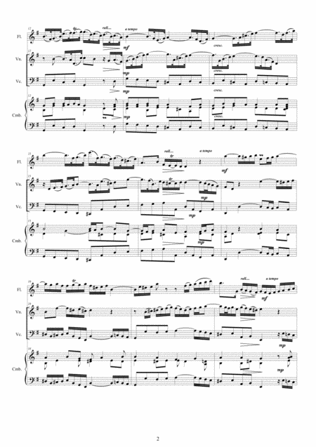 Bach Trio Sonata In G Major Bwv 1038 For Flute Violin Cello And Harpsichord Or Piano Page 2