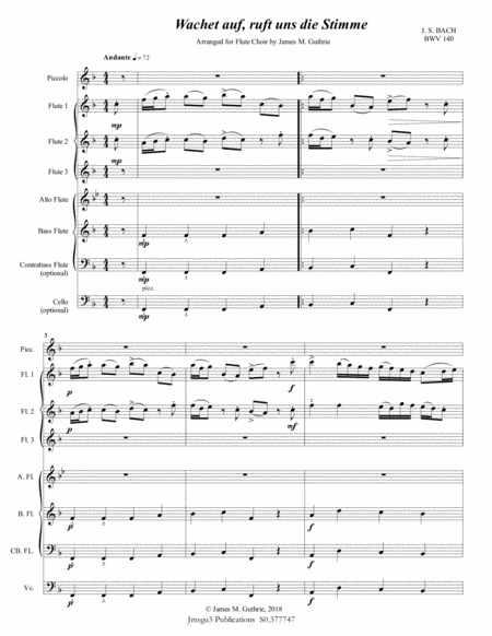 Bach Wachet Auf For Flute Choir Page 2