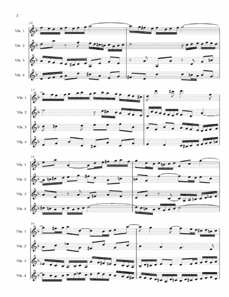 Bachs Concerto For Two Violins Arranged For Four Violins With Score Parts Mp3 Page 2