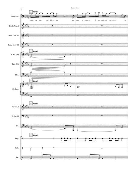 Back To You Chicago Full Score Set Of Parts Page 2