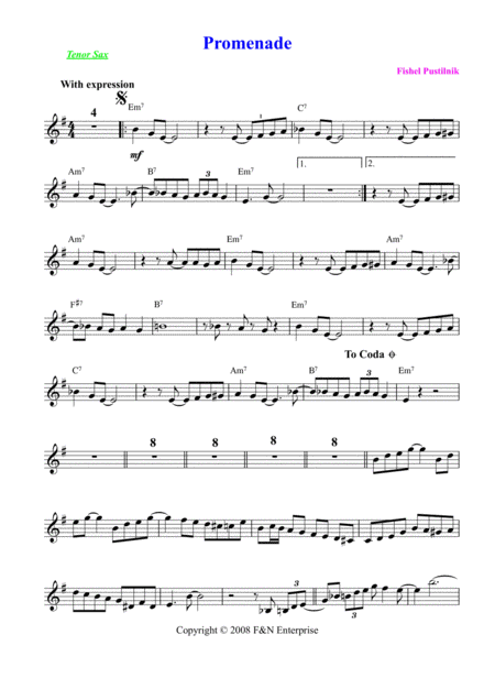 Background For Promenade For Tenor Sax Page 2