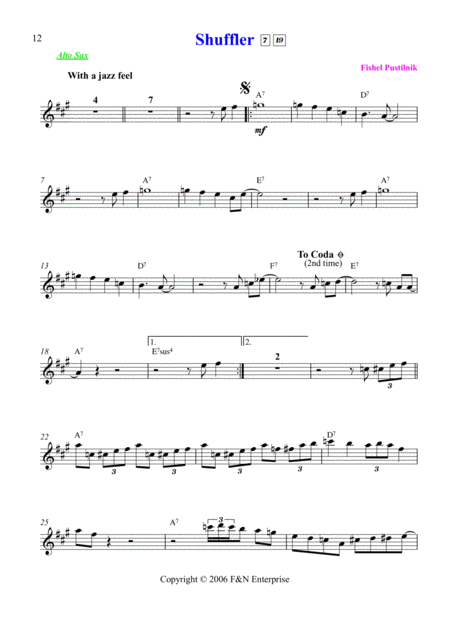 Background For Shuffler For Alto Sax Page 2