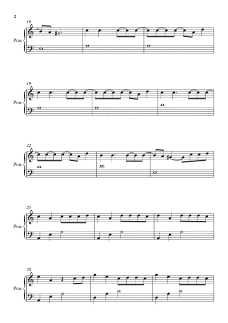 Bad Guy A Minor By Billie Eilish Easy Piano Page 2