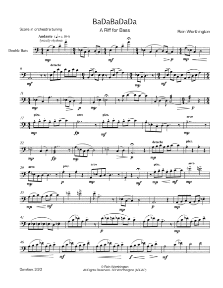 Badabadada For Double Bass Page 2