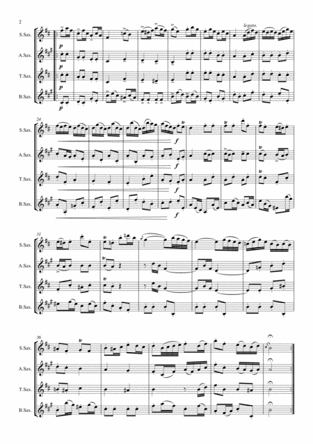 Badinerie From Orchestral Suite No 2 Arranged For Saxophone Quartet Page 2