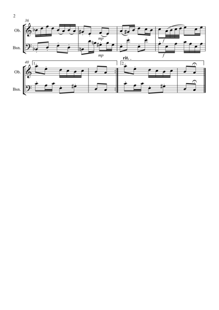 Badinerie Oboe Bassoon Duet Page 2