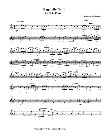 Bagatelle No 1 For Flute Solo Page 2