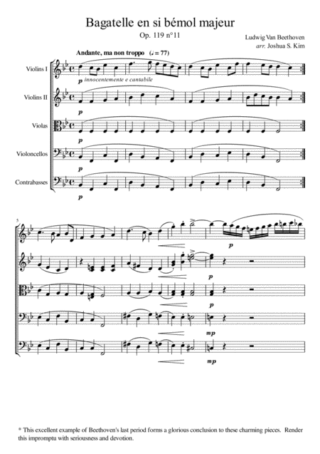 Bagatelle No 11 Op 119 For String Ensemble Page 2
