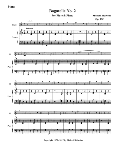 Bagatelle No 2 For Flute Piano Page 2