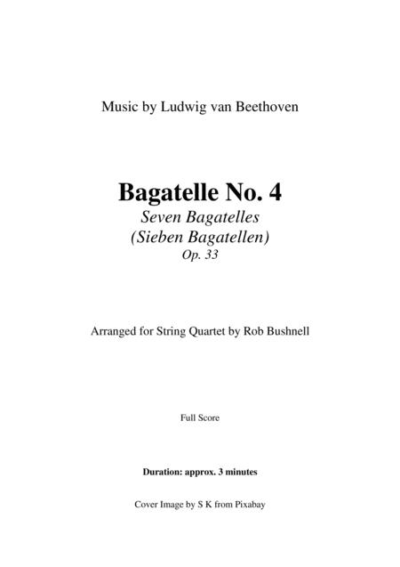Bagatelle Op 33 No 4 Beethoven String Quartet Page 2