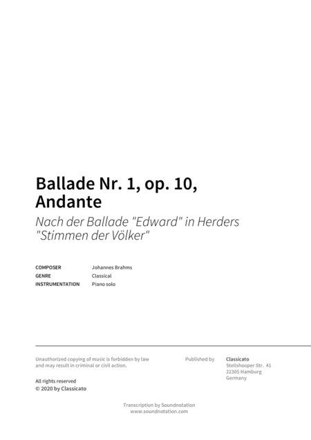 Ballade No 1 Op 10 Andante Page 2