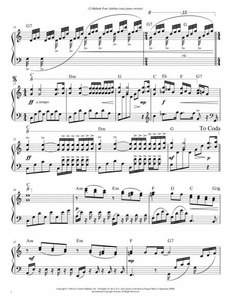 Ballade Pour Adeline Easy Piano Version Page 2