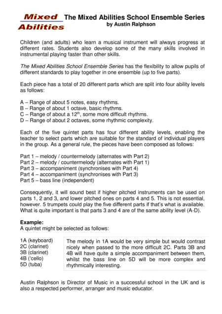 Banana Blues For Classrooms And School Ensembles Mixed Abilities Classroom Ensemble Piece Page 2