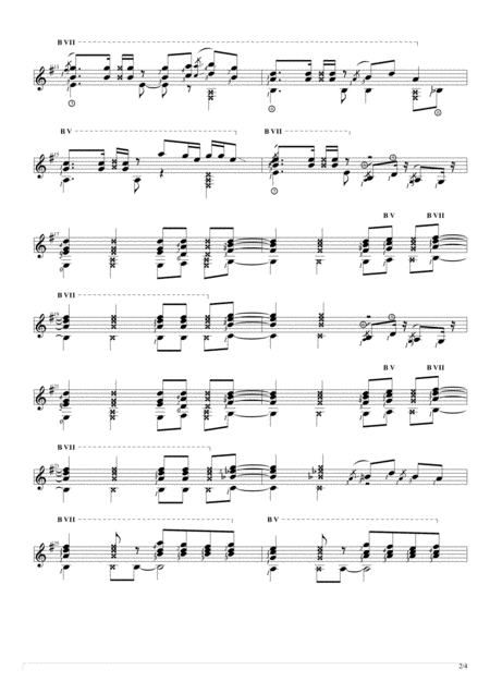 Banana Muffin Dance Solo Guitar Score Page 2