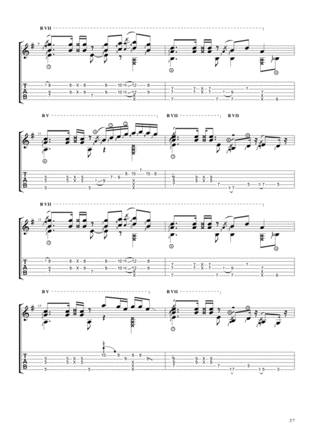 Banana Muffin Dance Solo Guitar Tablature Page 2