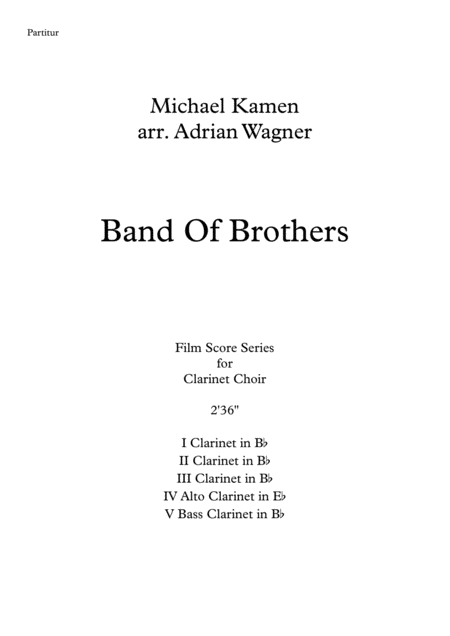 Band Of Brothers Michael Kamen Clarinet Choir Arr Adrian Wagner Page 2