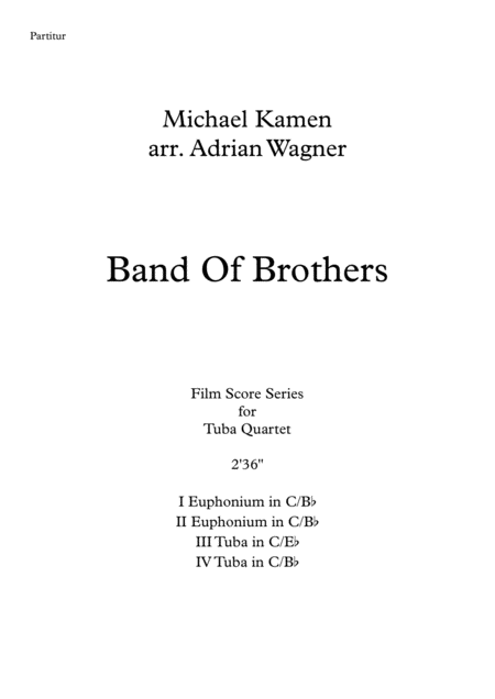 Band Of Brothers Michael Kamen Tuba Quartet Arr Adrian Wagner Page 2