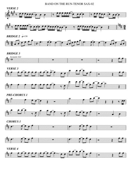 Band On The Run Tenor Sax Page 2