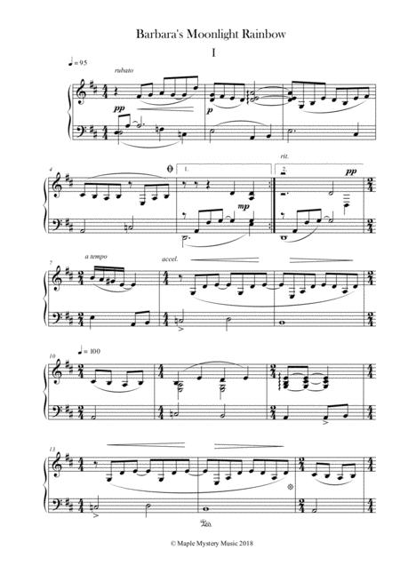 Barbaras Moonlight Rainbow Suite For Solo Piano Page 2