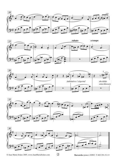 Barcarola Piano Page 2