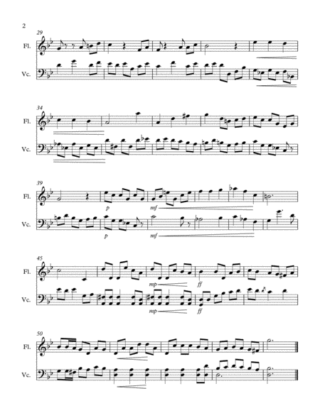 Baroque Style Duet For Flute And Cello Page 2