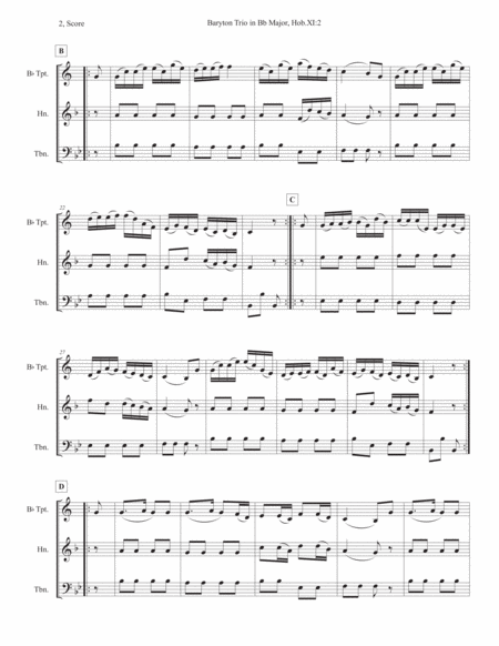 Baryton Trio In Bb Major Hob Xi 2 Page 2