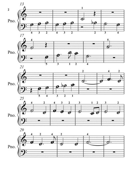 Baseball Theme Beginner Piano Sheet Music Page 2