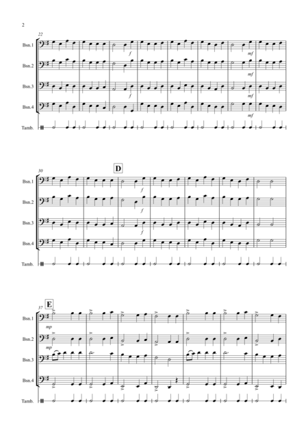 Basse Dance By Susato For Bassoon Quartet Page 2