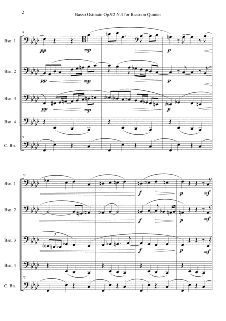 Basso Ostinato Op 92 N 4 For Bassoon Quintet Page 2