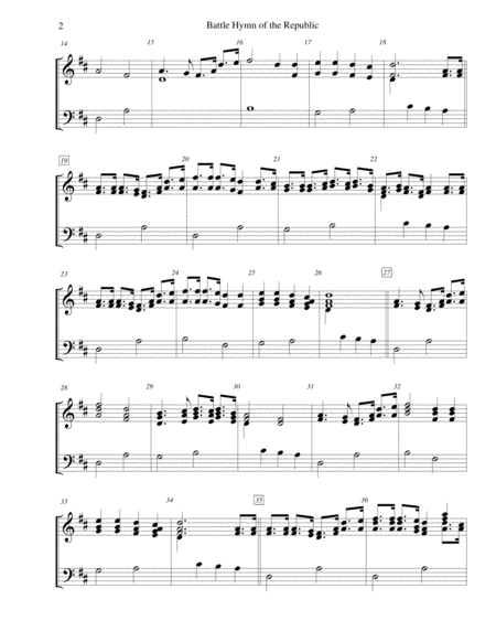 Battle Hymn Of The Republic For 3 Octave Handbell Choir Page 2