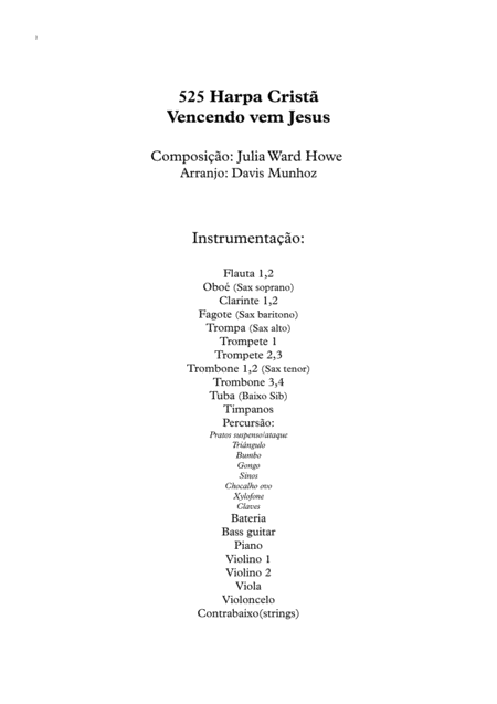 Battle Hymn Of The Republic Vencendo Vem Jesus Page 2