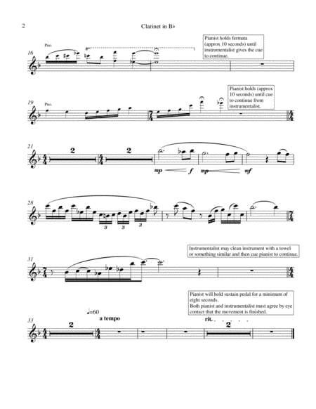 Bb Clarinet And Piano Wait Duosolos Concerto 3 Movements Page 2