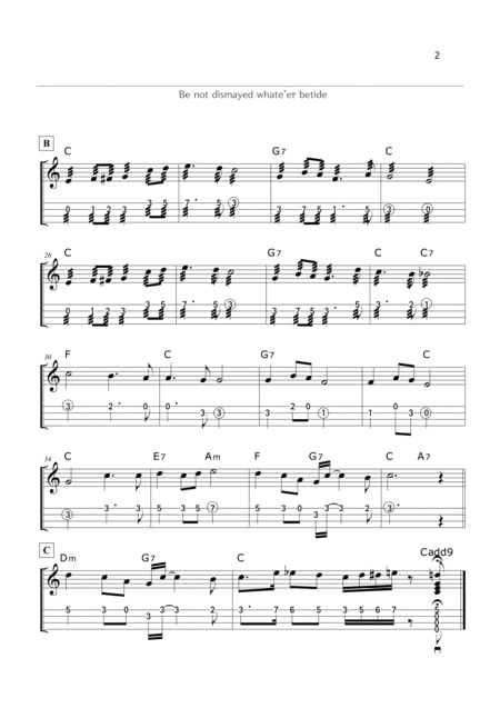 Be Not Dismayed Whate Er Betide Hymn Ukulele Ensemble Page 2