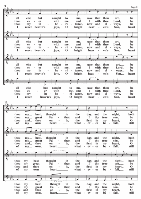 Be Thou My Vision A Cappella Page 2