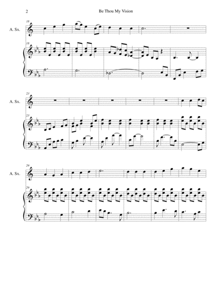 Be Thou My Vision Alto Sax Piano Arr Brenda Portman Page 2