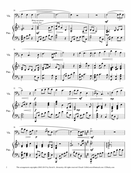 Be Thou My Vision Arr For Cello And Piano Page 2