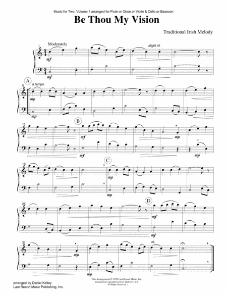 Be Thou My Vision Duet For Flute Or Oboe Or Violin Cello Or Bassoon Music For Two Page 2