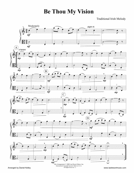 Be Thou My Vision Duet For Flute Or Oboe Or Violin Viola Music For Two Page 2