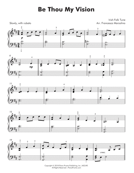 Be Thou My Vision Easy Lyrical Piano Page 2